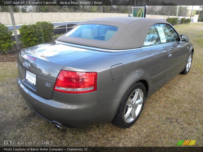 Alpaka Beige Metallic / Beige 2007 Audi A4 3.2 quattro Cabriolet
