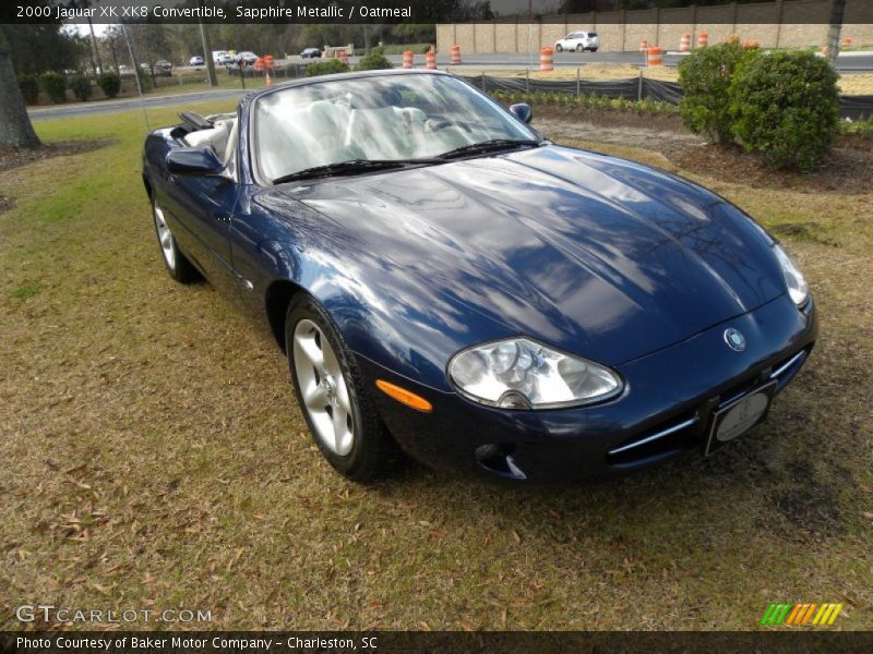 Sapphire Metallic / Oatmeal 2000 Jaguar XK XK8 Convertible