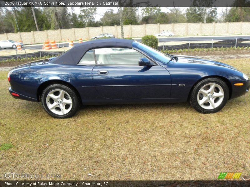 Sapphire Metallic / Oatmeal 2000 Jaguar XK XK8 Convertible