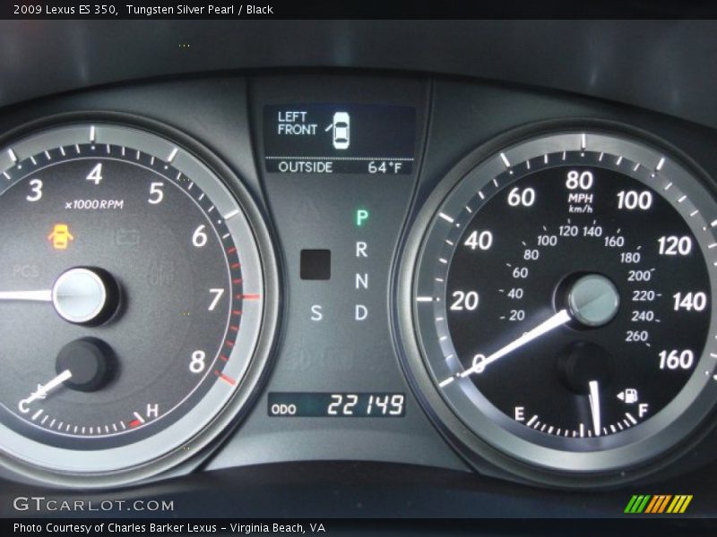 Tungsten Silver Pearl / Black 2009 Lexus ES 350
