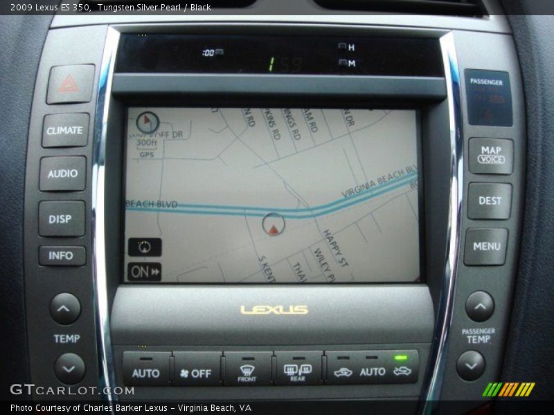 Tungsten Silver Pearl / Black 2009 Lexus ES 350