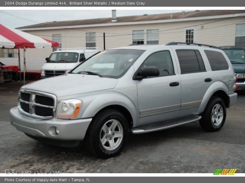 Brilliant Silver Metallic / Medium Slate Gray 2004 Dodge Durango Limited 4x4