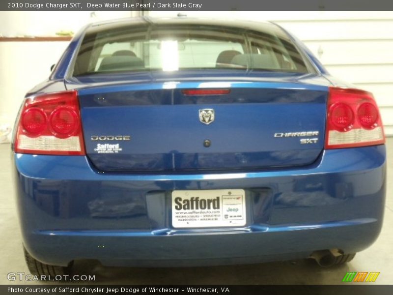 Deep Water Blue Pearl / Dark Slate Gray 2010 Dodge Charger SXT