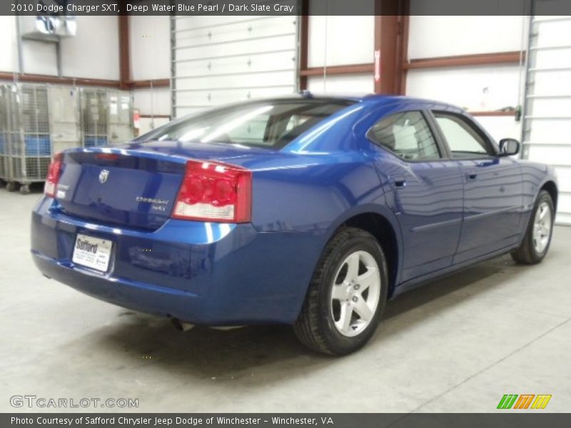 Deep Water Blue Pearl / Dark Slate Gray 2010 Dodge Charger SXT