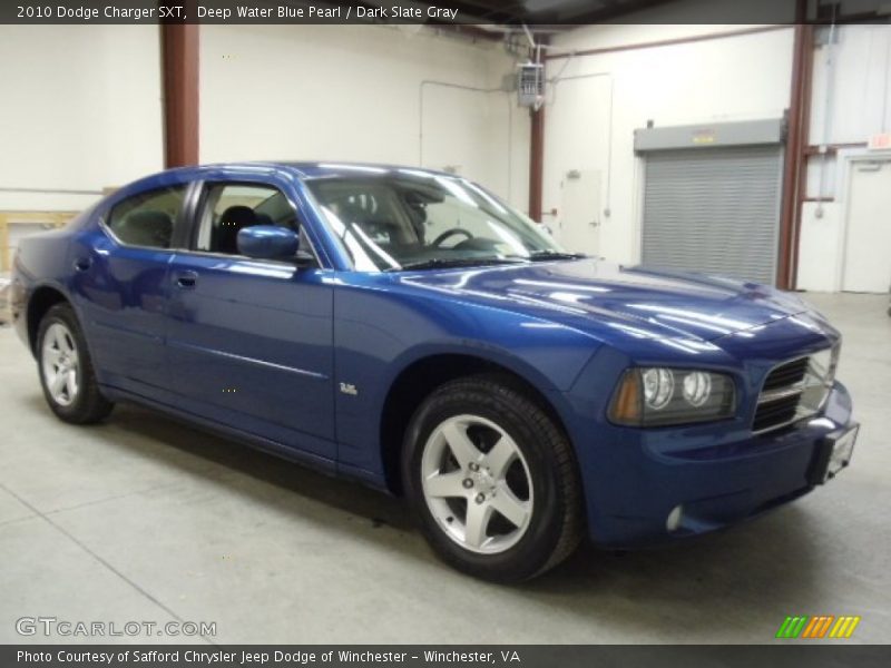 Deep Water Blue Pearl / Dark Slate Gray 2010 Dodge Charger SXT