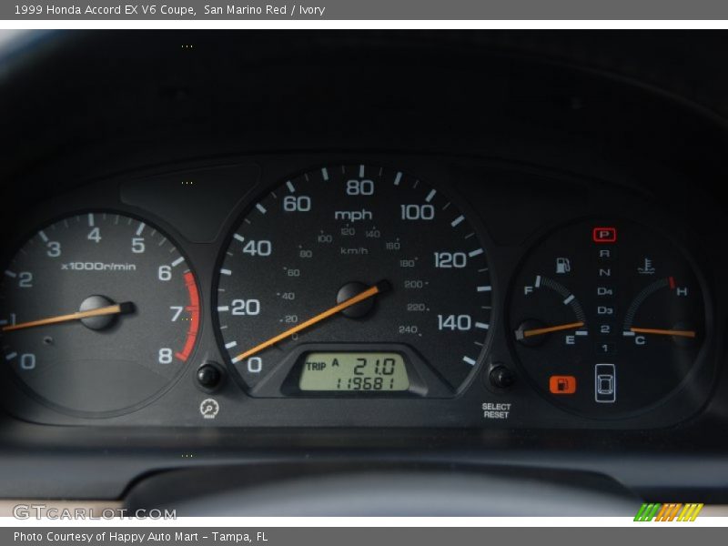 San Marino Red / Ivory 1999 Honda Accord EX V6 Coupe