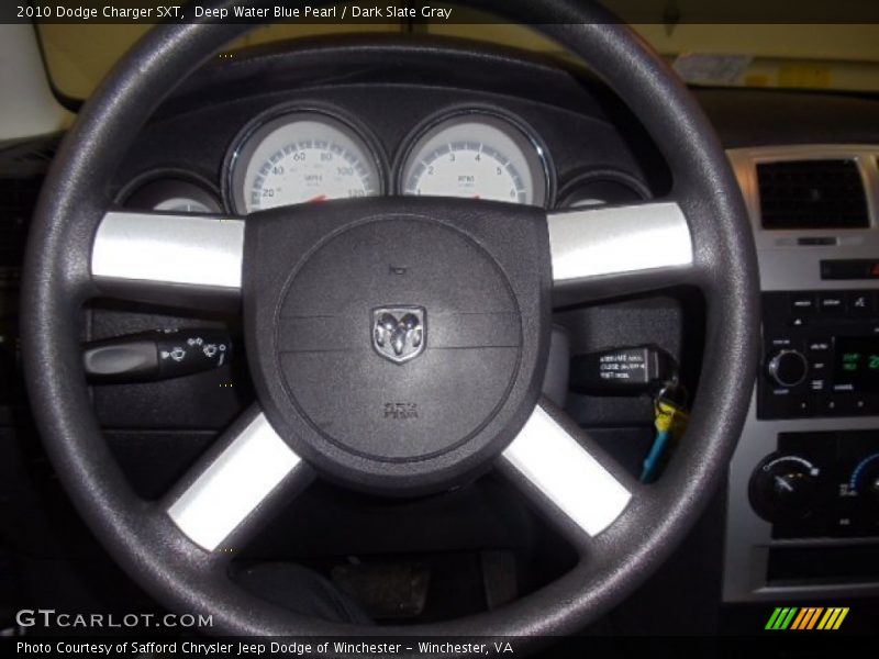 Deep Water Blue Pearl / Dark Slate Gray 2010 Dodge Charger SXT