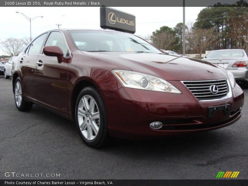Royal Ruby Red Metallic / Black 2008 Lexus ES 350