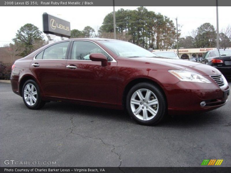Royal Ruby Red Metallic / Black 2008 Lexus ES 350