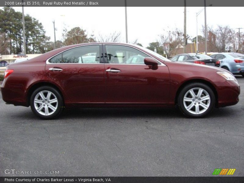 Royal Ruby Red Metallic / Black 2008 Lexus ES 350