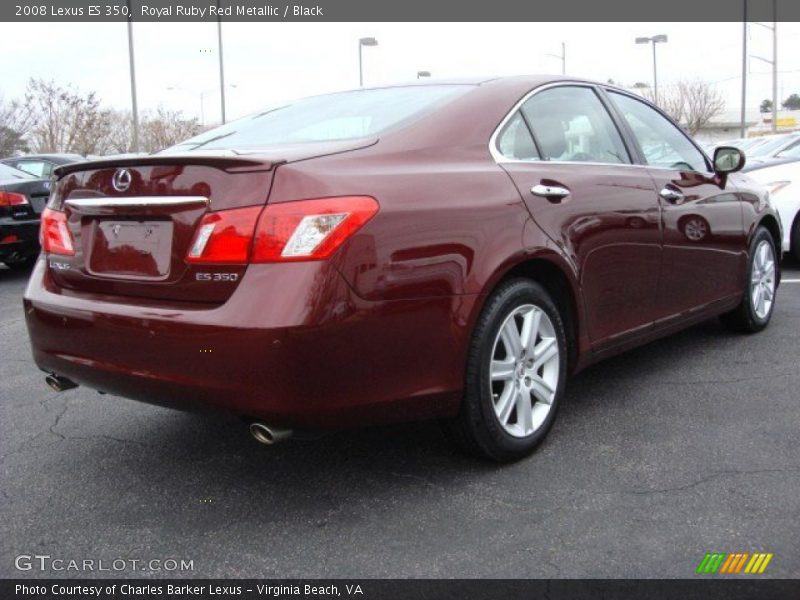Royal Ruby Red Metallic / Black 2008 Lexus ES 350