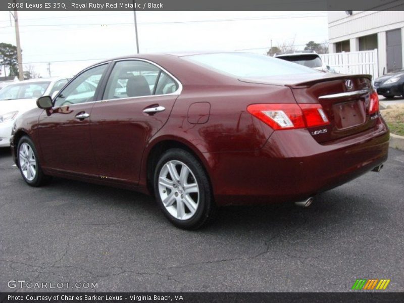 Royal Ruby Red Metallic / Black 2008 Lexus ES 350