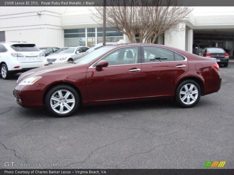 Royal Ruby Red Metallic / Black 2008 Lexus ES 350