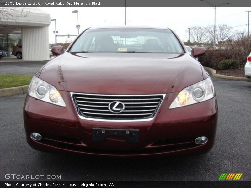 Royal Ruby Red Metallic / Black 2008 Lexus ES 350