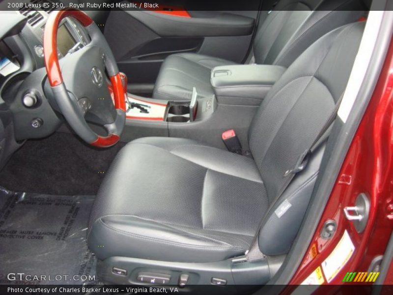 Royal Ruby Red Metallic / Black 2008 Lexus ES 350