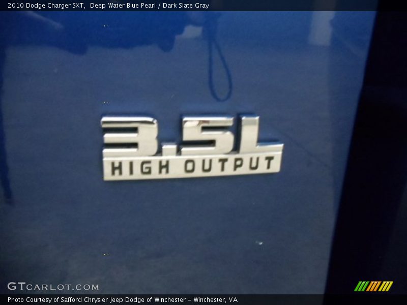 Deep Water Blue Pearl / Dark Slate Gray 2010 Dodge Charger SXT