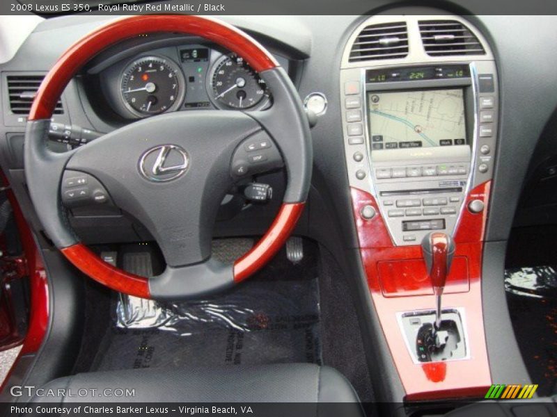 Royal Ruby Red Metallic / Black 2008 Lexus ES 350