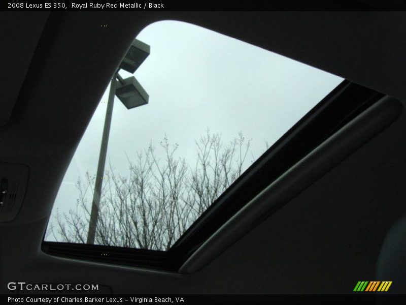 Royal Ruby Red Metallic / Black 2008 Lexus ES 350