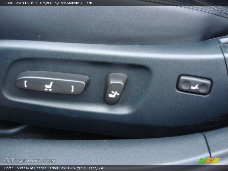 Royal Ruby Red Metallic / Black 2008 Lexus ES 350