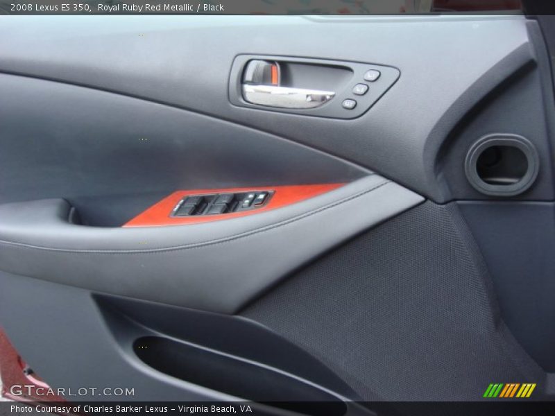 Royal Ruby Red Metallic / Black 2008 Lexus ES 350