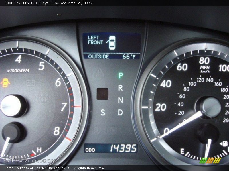 Royal Ruby Red Metallic / Black 2008 Lexus ES 350