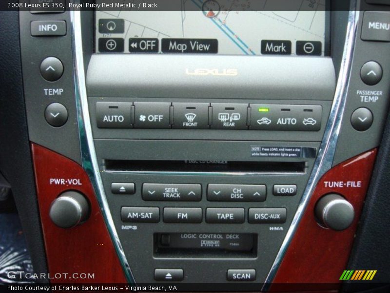 Royal Ruby Red Metallic / Black 2008 Lexus ES 350