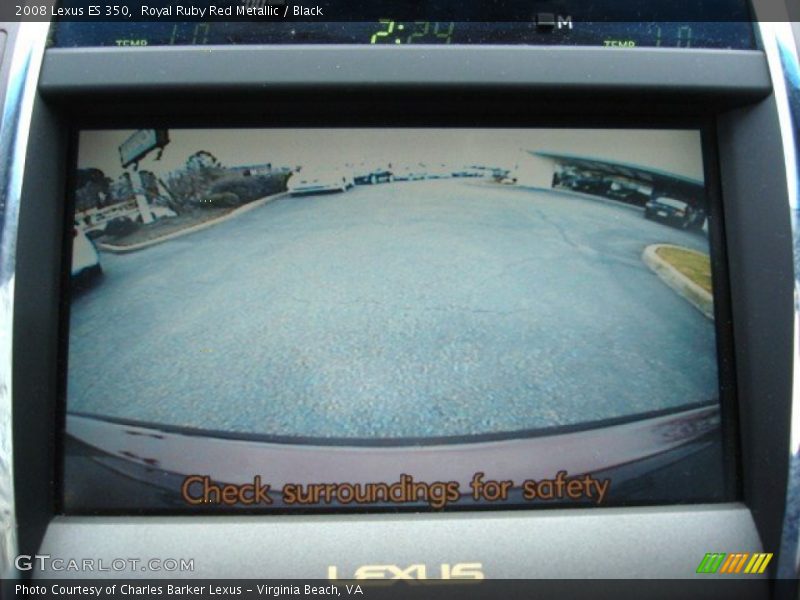 Royal Ruby Red Metallic / Black 2008 Lexus ES 350