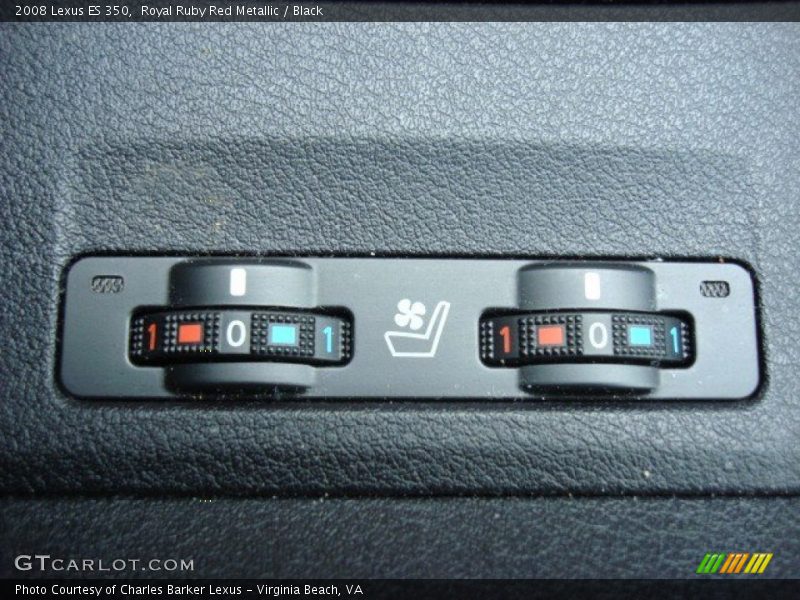 Royal Ruby Red Metallic / Black 2008 Lexus ES 350