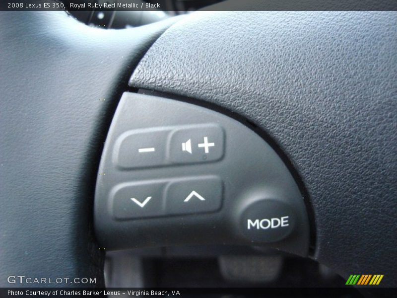 Royal Ruby Red Metallic / Black 2008 Lexus ES 350