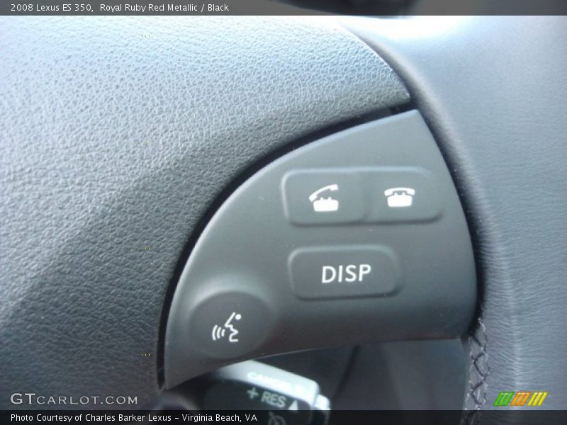 Royal Ruby Red Metallic / Black 2008 Lexus ES 350