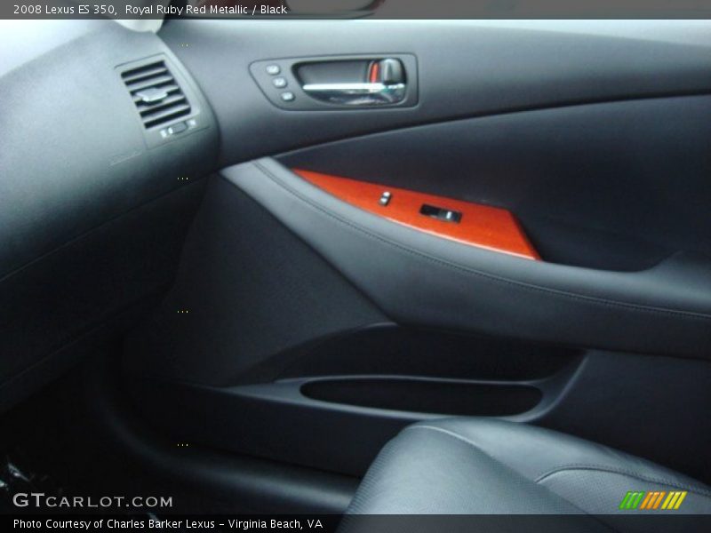 Royal Ruby Red Metallic / Black 2008 Lexus ES 350