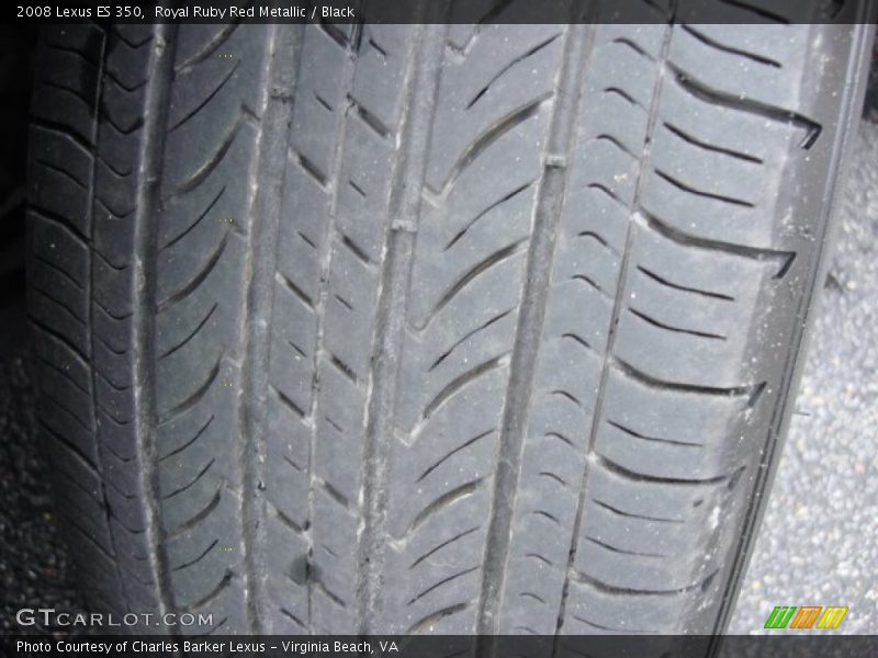 Royal Ruby Red Metallic / Black 2008 Lexus ES 350