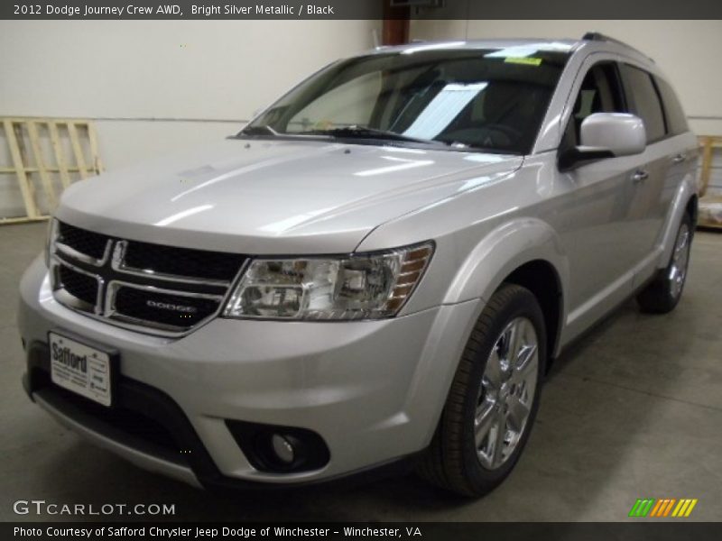 Bright Silver Metallic / Black 2012 Dodge Journey Crew AWD
