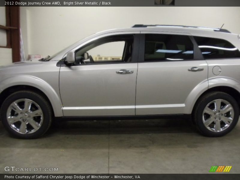 Bright Silver Metallic / Black 2012 Dodge Journey Crew AWD