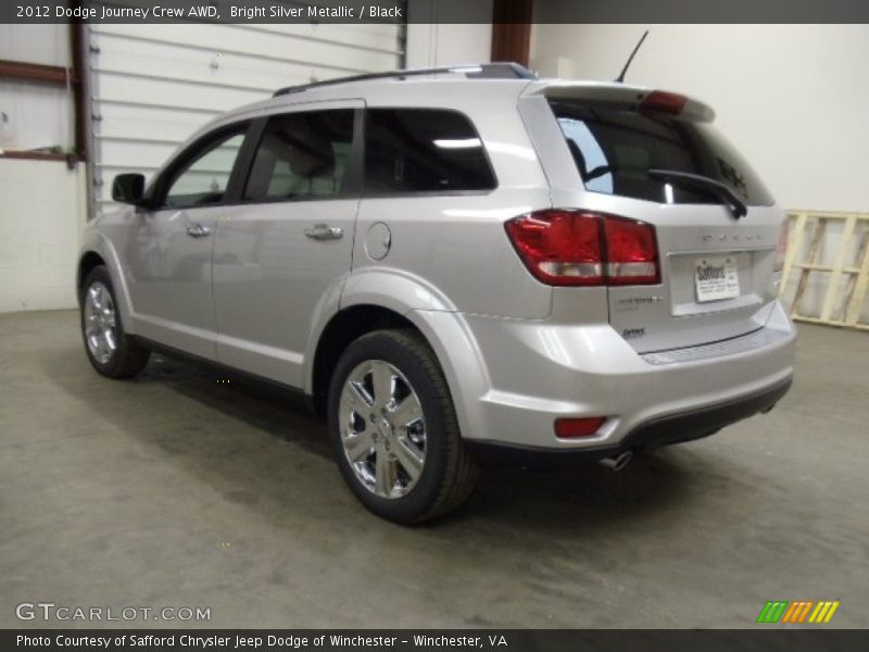 Bright Silver Metallic / Black 2012 Dodge Journey Crew AWD