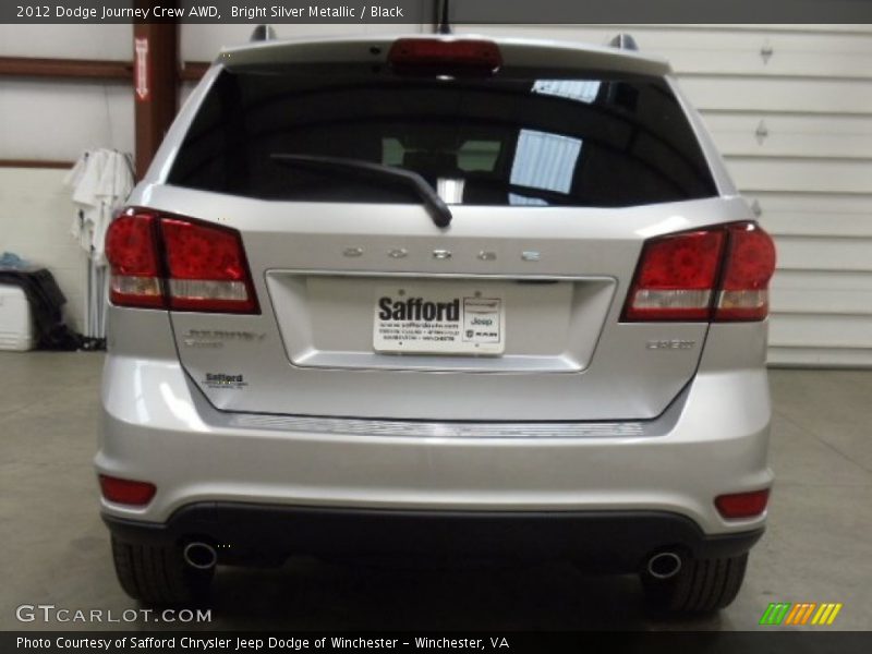 Bright Silver Metallic / Black 2012 Dodge Journey Crew AWD