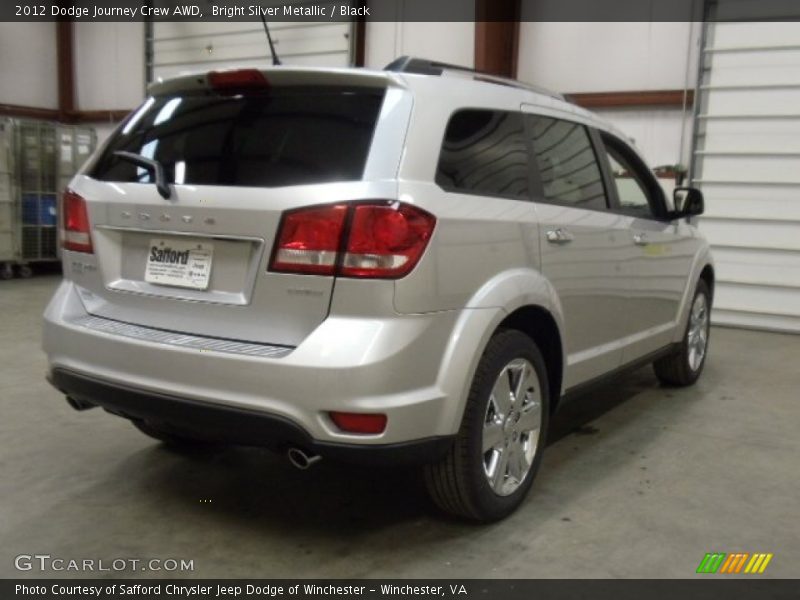Bright Silver Metallic / Black 2012 Dodge Journey Crew AWD
