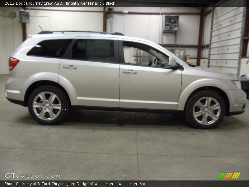 Bright Silver Metallic / Black 2012 Dodge Journey Crew AWD