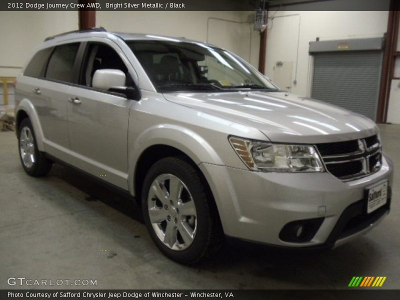 Bright Silver Metallic / Black 2012 Dodge Journey Crew AWD