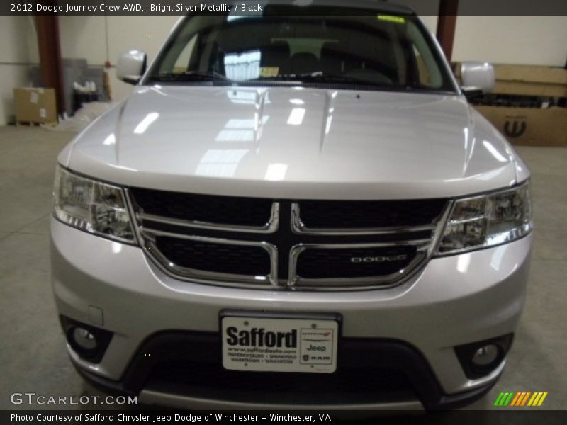 Bright Silver Metallic / Black 2012 Dodge Journey Crew AWD