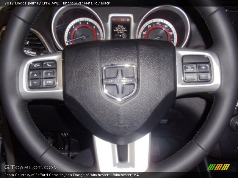 Bright Silver Metallic / Black 2012 Dodge Journey Crew AWD