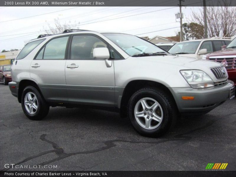 Millenium Silver Metallic / Black 2003 Lexus RX 300 AWD