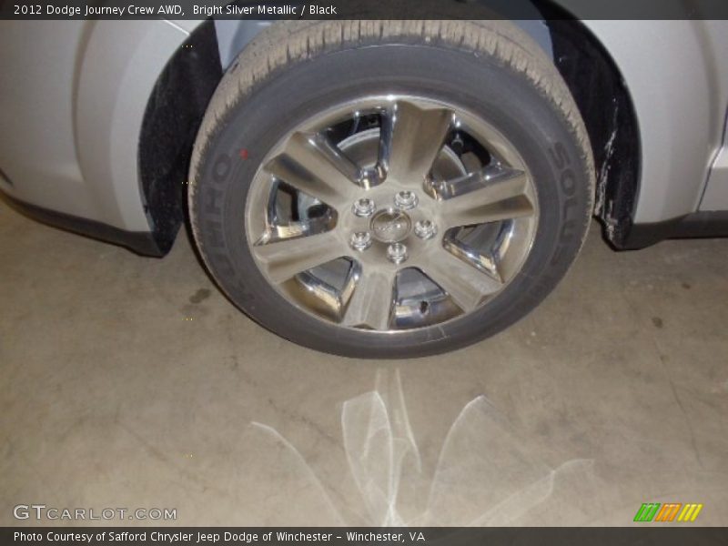 Bright Silver Metallic / Black 2012 Dodge Journey Crew AWD