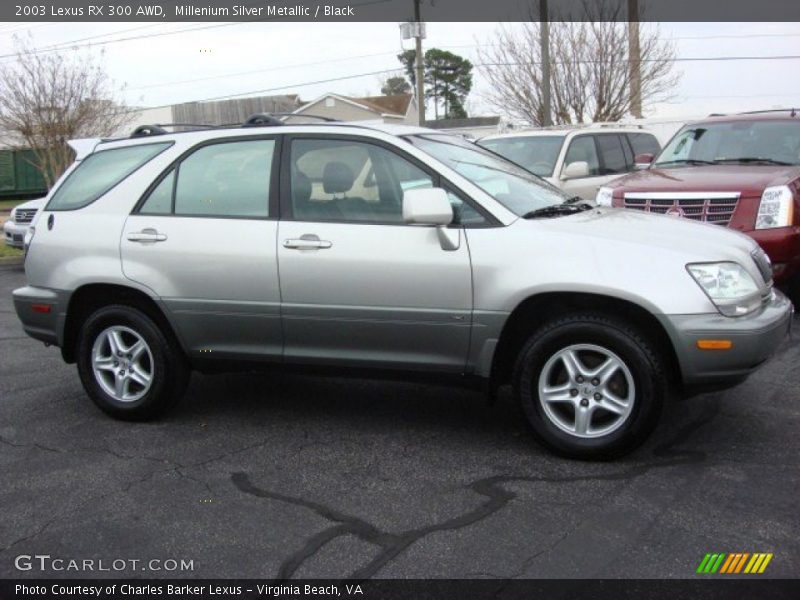 Millenium Silver Metallic / Black 2003 Lexus RX 300 AWD