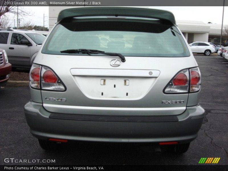 Millenium Silver Metallic / Black 2003 Lexus RX 300 AWD