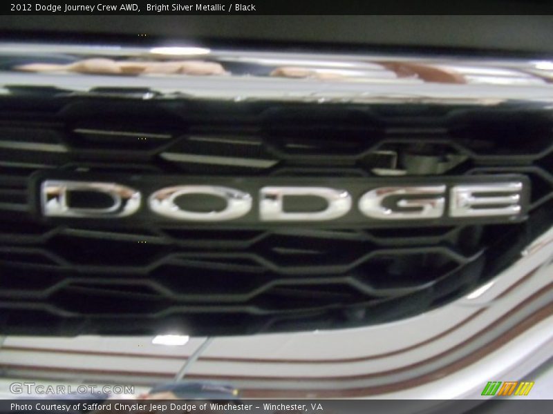 Bright Silver Metallic / Black 2012 Dodge Journey Crew AWD
