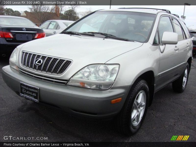 Millenium Silver Metallic / Black 2003 Lexus RX 300 AWD