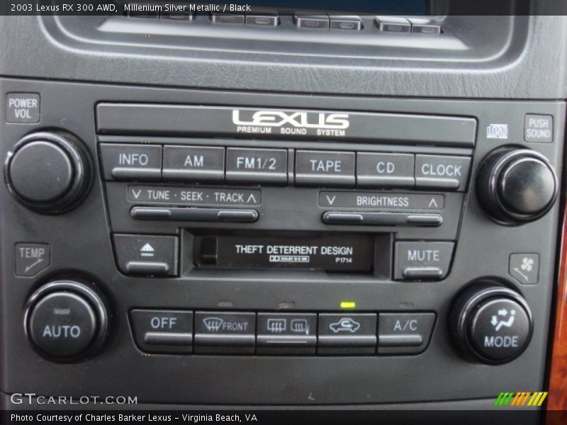 Millenium Silver Metallic / Black 2003 Lexus RX 300 AWD