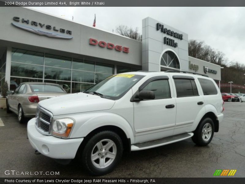 Bright White / Khaki 2004 Dodge Durango Limited 4x4