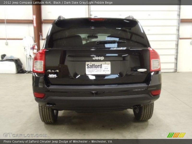 Black / Dark Slate Gray/Light Pebble Beige 2012 Jeep Compass Latitude 4x4
